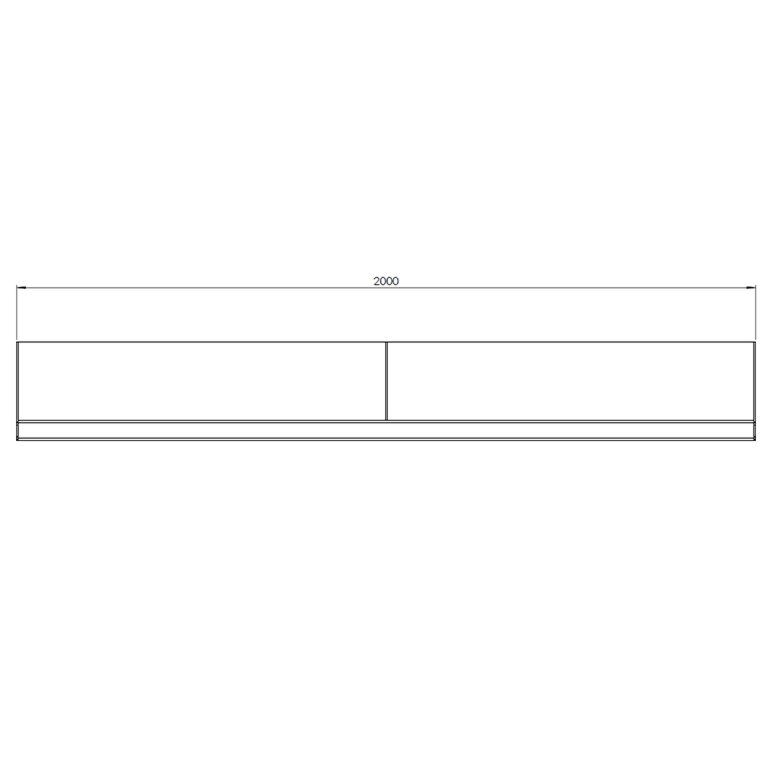 Milteliniu būdu dengta plieninė atraminė sienelė tiesus 200 cm (aukštis 60 cm)