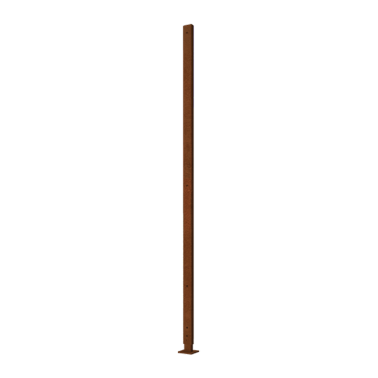 Corten plieno stovas tiesus plokščias pagrindas su 190 x 6 x 3 cm