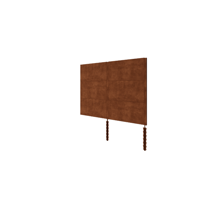 Corten plieno tvora H3 - Pilnas komplektas - 252 x 6 x 190 cm