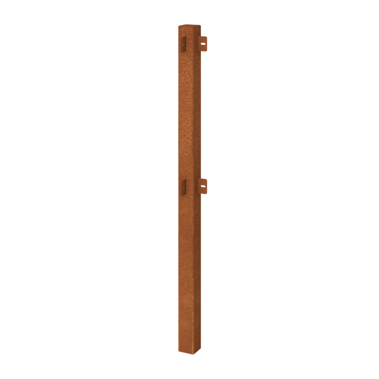 Corten plieno dekoratyvinė tvora kampinis stulpas Corten plieno dekoratyvinė tvora kampinis stulpas