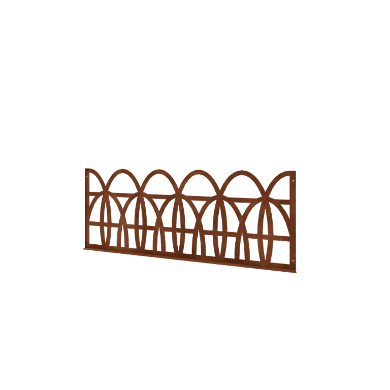 Corten plieno dekoratyvinė tvora T - panel - 149 x 3 x 60 cm