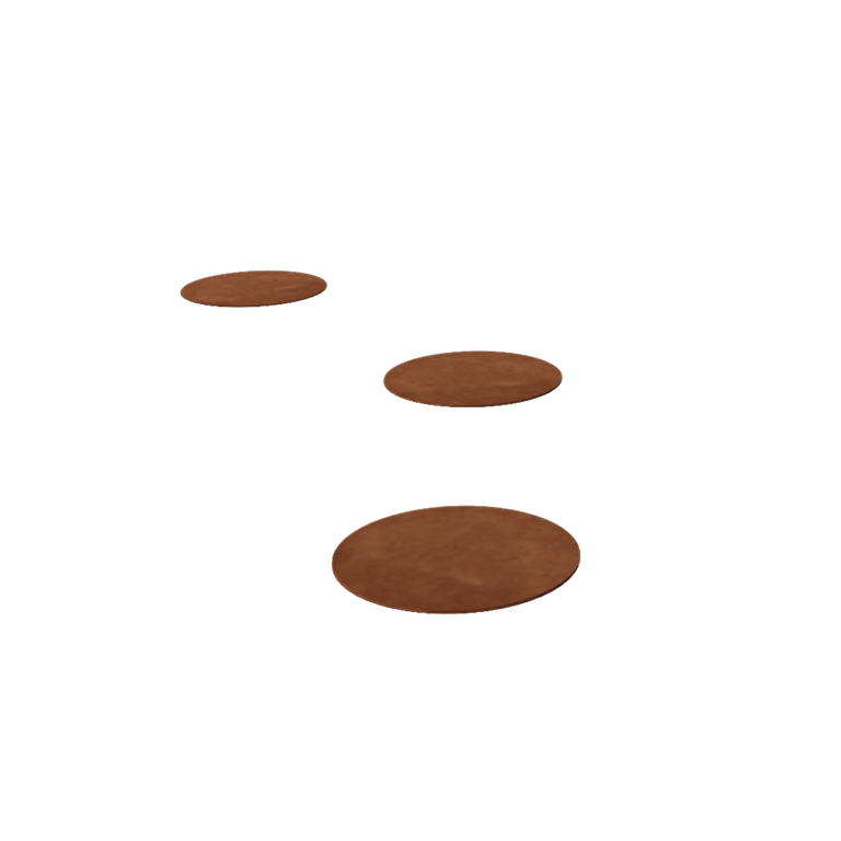 Corten plieno lauko trinkelė - Apvalus - 25 cm