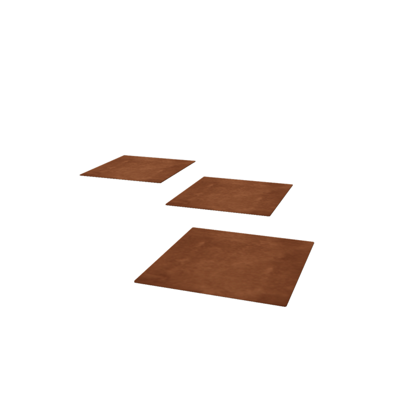 Corten plieno lauko trinkelė - Kvadratas - 40 x 40 cm
