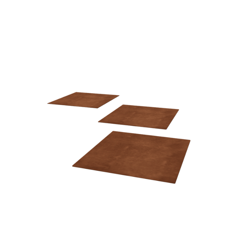 Corten plieno pakopa plytelė Kvadratas 50 x 50 cm