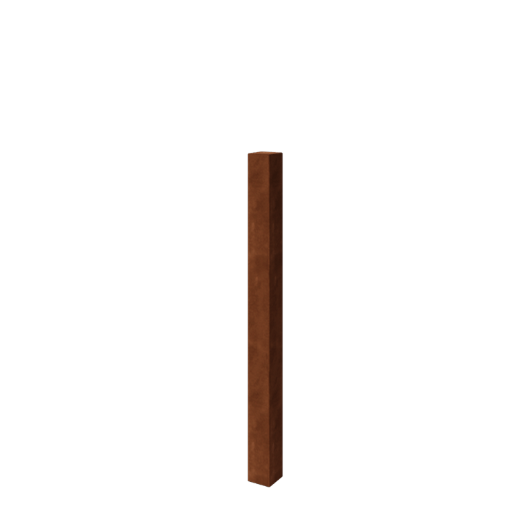 Corten plieno dekoratyvus tvoros stulpas - 12 x 12 x 150 cm