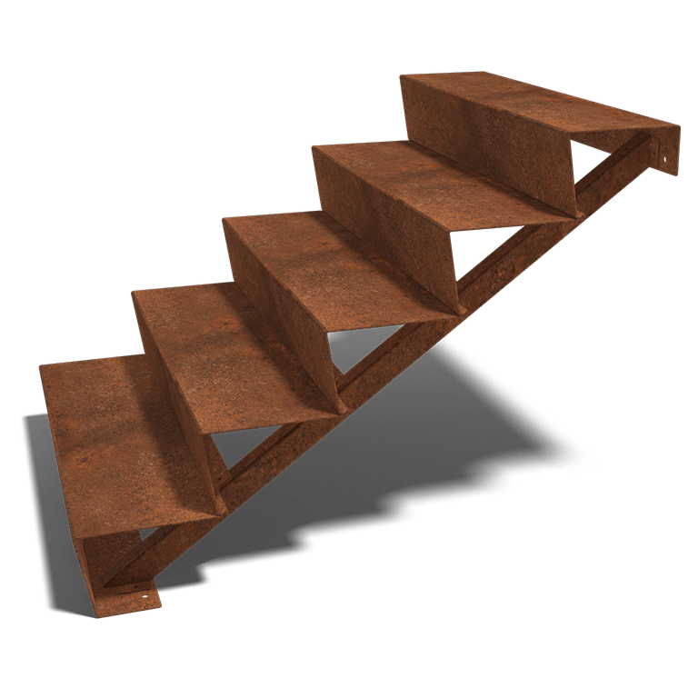 Corten plieno lauko laiptai New York 5- (plotis 120 cm)