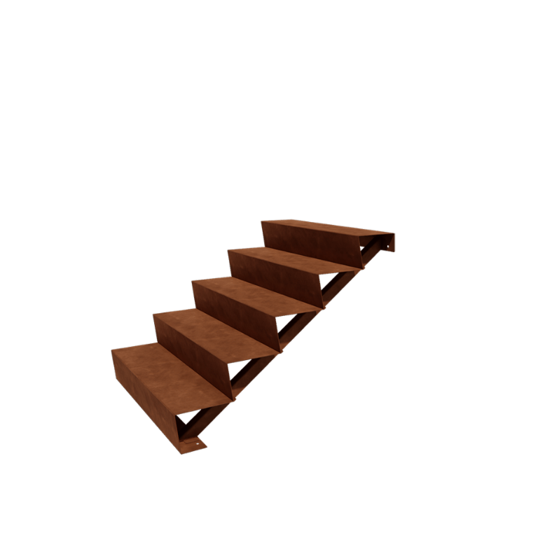 Corten plieno lauko laiptai New York 5- (plotis 100 cm)