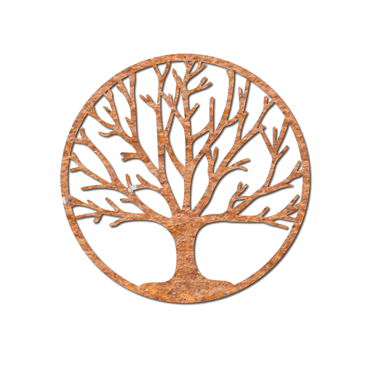 Corten plieno sienų dekoracijos Medis