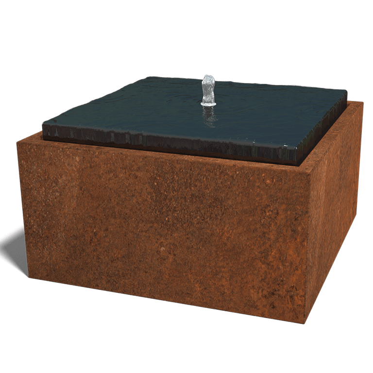 Corten plieno vandens ornamentas 80 x 80 x 40 cm