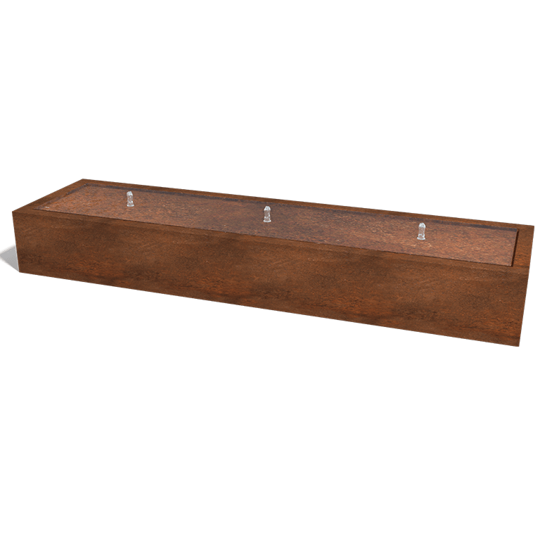 Corten plieno fontanas 300 x 80 x 40 cm