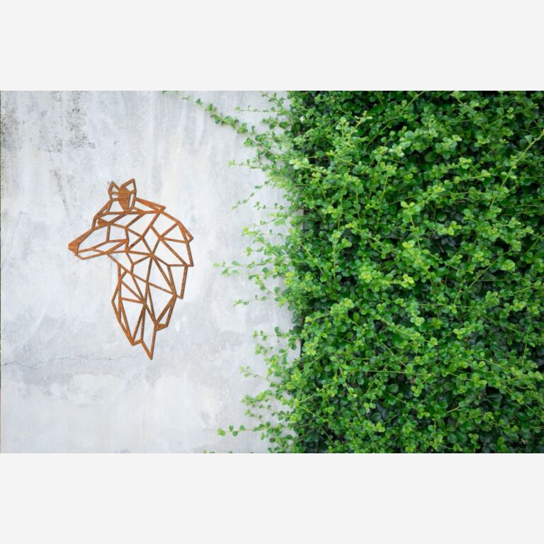 Corten plieno sienų dekoracijos Vilkas 2.0