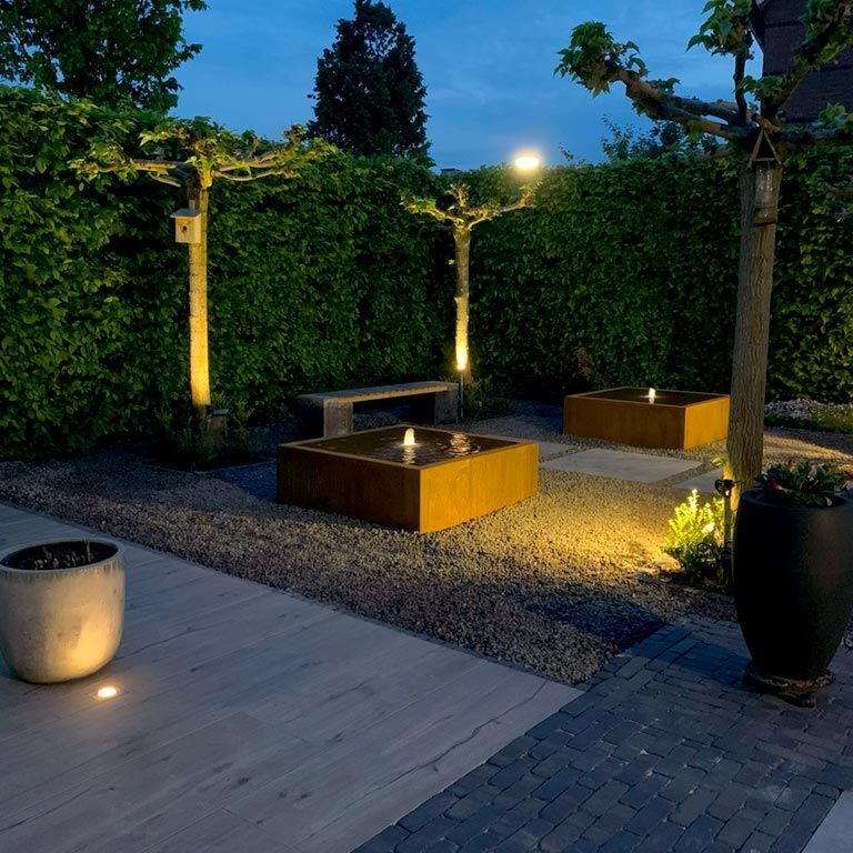 Corten plieno fontanas 120 x 120 x 40 cm