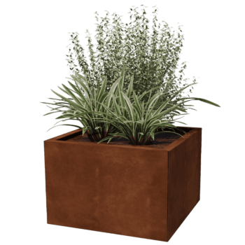Corten plieno lauko vazonas Miami 60 x 60 cm