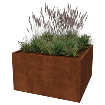 Suvirintas corten plieno lauko vazonas Montana 140 x 140 x 80 cm