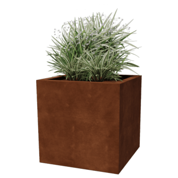 Suvirintas corten plieno lauko vazonas Montana 60 x 60 x 60 cm
