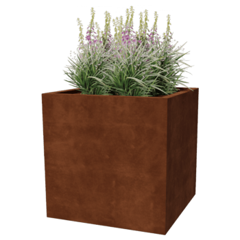 Suvirintas corten plieno lauko vazonas Montana 80 x 80 x 80 cm