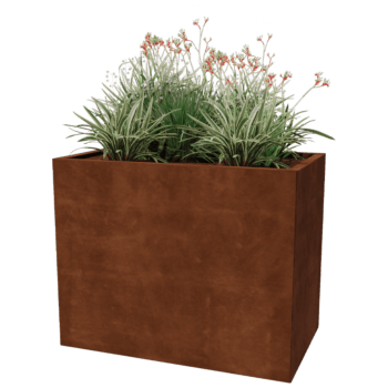 Corten plieno lauko vazonas Texas 60 x 100 cm