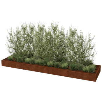 Corten plieno lauko vazonas Texas xxl 480 x 120 cm