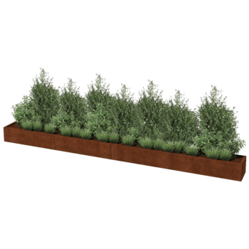 Corten plieno lauko vazonas Texas xxl 480 x 40 cm