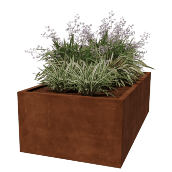 Suvirintas corten plieno lauko vazonas Montana 200 x 100 x 60 cm