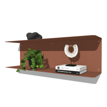 Milteliniu būdu dengta plieninė pakabinama lentyna C formos 100 x 20 cm
