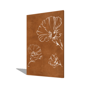 Corten plieno sodo plokštė aguona 120 x 6 x 190 cm