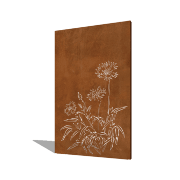Corten plieno sodo plokštė rugiagėlė 120 x 6 x 190 cm