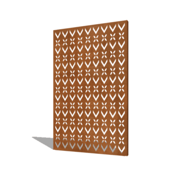 Corten plieno sodo plokštė stogo motyvas kompozicija 1 120 x 6 x 190 cm