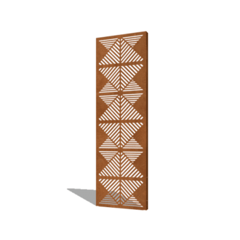 Corten plieno sodo plokštė linijos kompozicija 2 60 x 6 x 190 cm