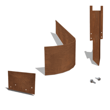 Corten plieno sodo apvadai suplotas FLEX 23 cm komplektas po 15 metrų