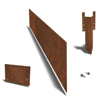 Corten plieno sodo apvadai tiesus 15 cm komplektas 15 metrų