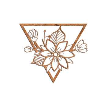 Corten plieno sienų dekoracijos Gėlė 1.0