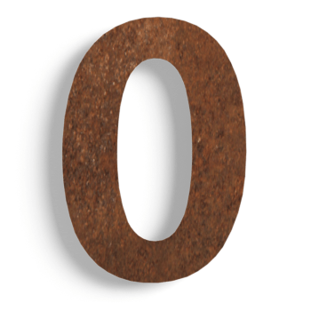 Corten plieno namo numeris 0 - 15 cm