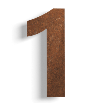 Corten plieno namo numeris 1 - 30 cm