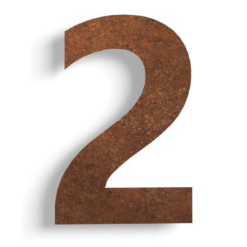 Corten plieno namo numeris 2 - 15 cm