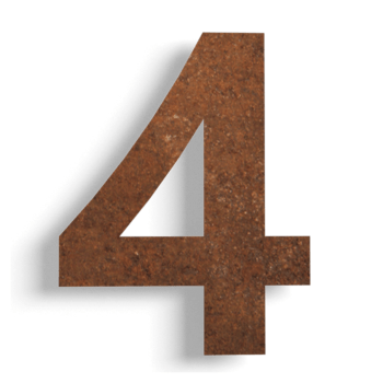 Corten plieno namo numeris 4 - 15 cm
