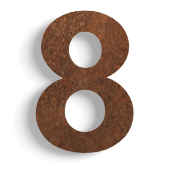 Corten plieno namo numeris 8 - 50 cm