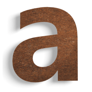 Corten plieno namo numeris a - 10 cm