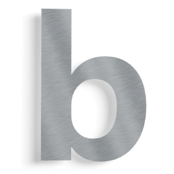 Nerūdijančio plieno namo numeris b - 15 cm