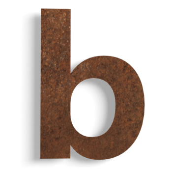 Corten plieno namo numeris b - 15 cm