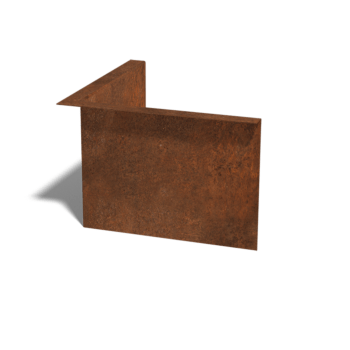 Corten plieno sodo apvadai kampu 12 cm vidinis kampas