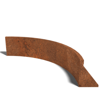 Corten plieno atraminė sienelė vidinis išlinkis 100 x 100 cm (aukštis 30 cm)