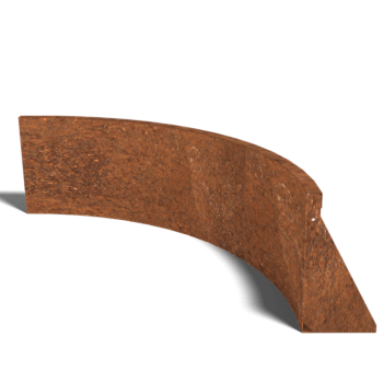 Corten plieno atraminė sienelė vidinis išlinkis 100 x 100 cm (aukštis 40 cm)