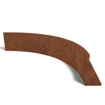 Corten plieno atraminė sienelė vidinis išlinkis 150 x 150 cm (aukštis 40 cm)