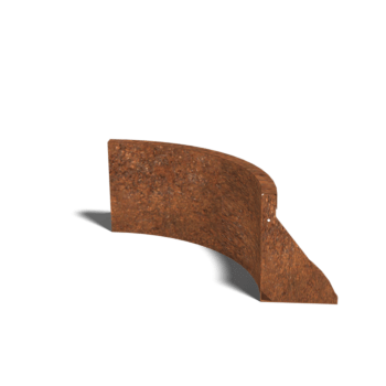 Corten plieno atraminė sienelė vidinis išlinkis 50 x 50 cm (aukštis 30 cm)