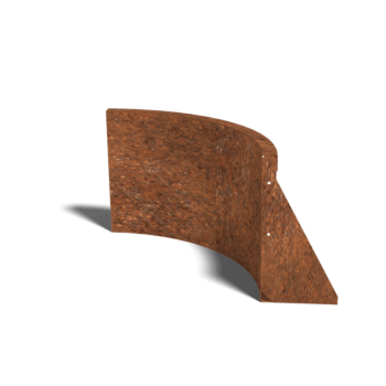 Corten plieno atraminė sienelė vidinis išlinkis 50 x 50 cm (aukštis 40 cm)
