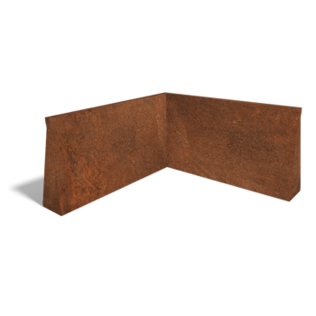 Corten plieno atraminė sienelė vidinis kampas 100 x 100 cm (aukštis 60 cm)