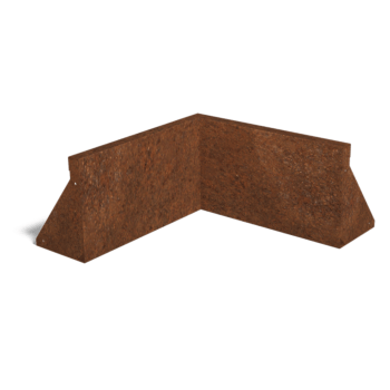 Corten plieno atraminė sienelė vidinis kampas 50 x 50 cm (aukštis 30 cm)