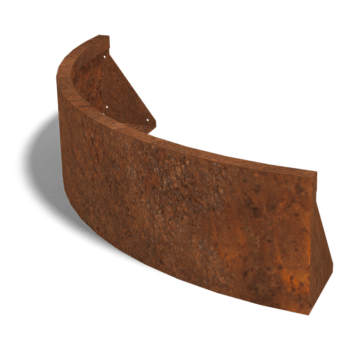 Corten plieno atraminė sienelė išorinis išlinkis 100 x 100 cm (aukštis 30 cm)