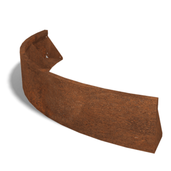 Corten plieno atraminė sienelė išorinis išlinkis 150 x 150 cm (aukštis 30 cm)